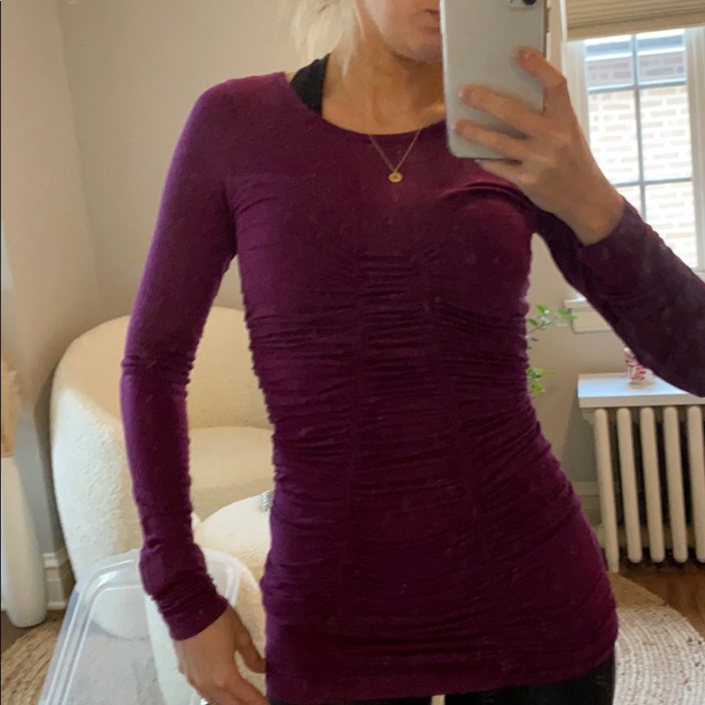 Ruffled Maroon Longsleeve